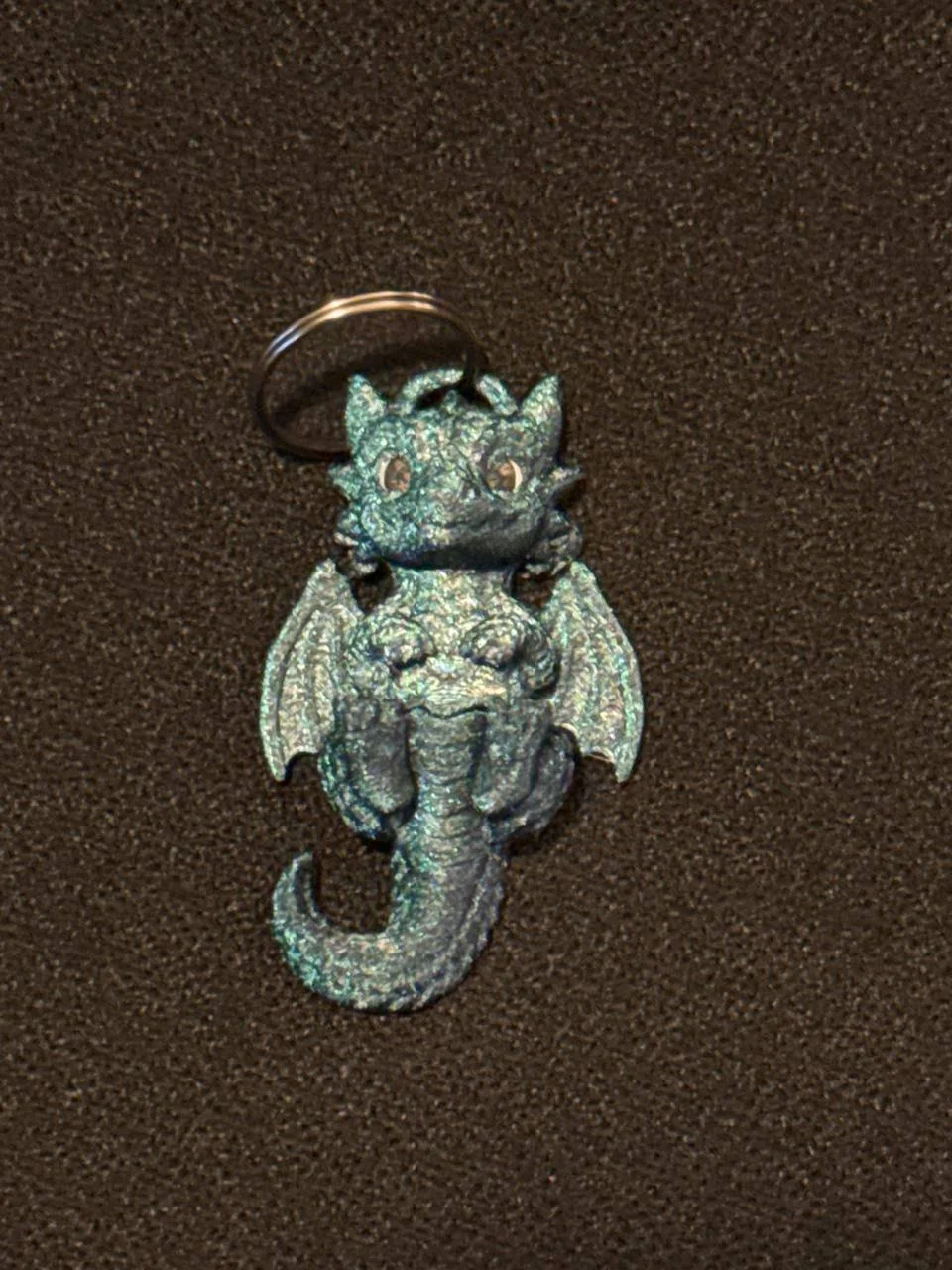 Glitter Dragon Keychain