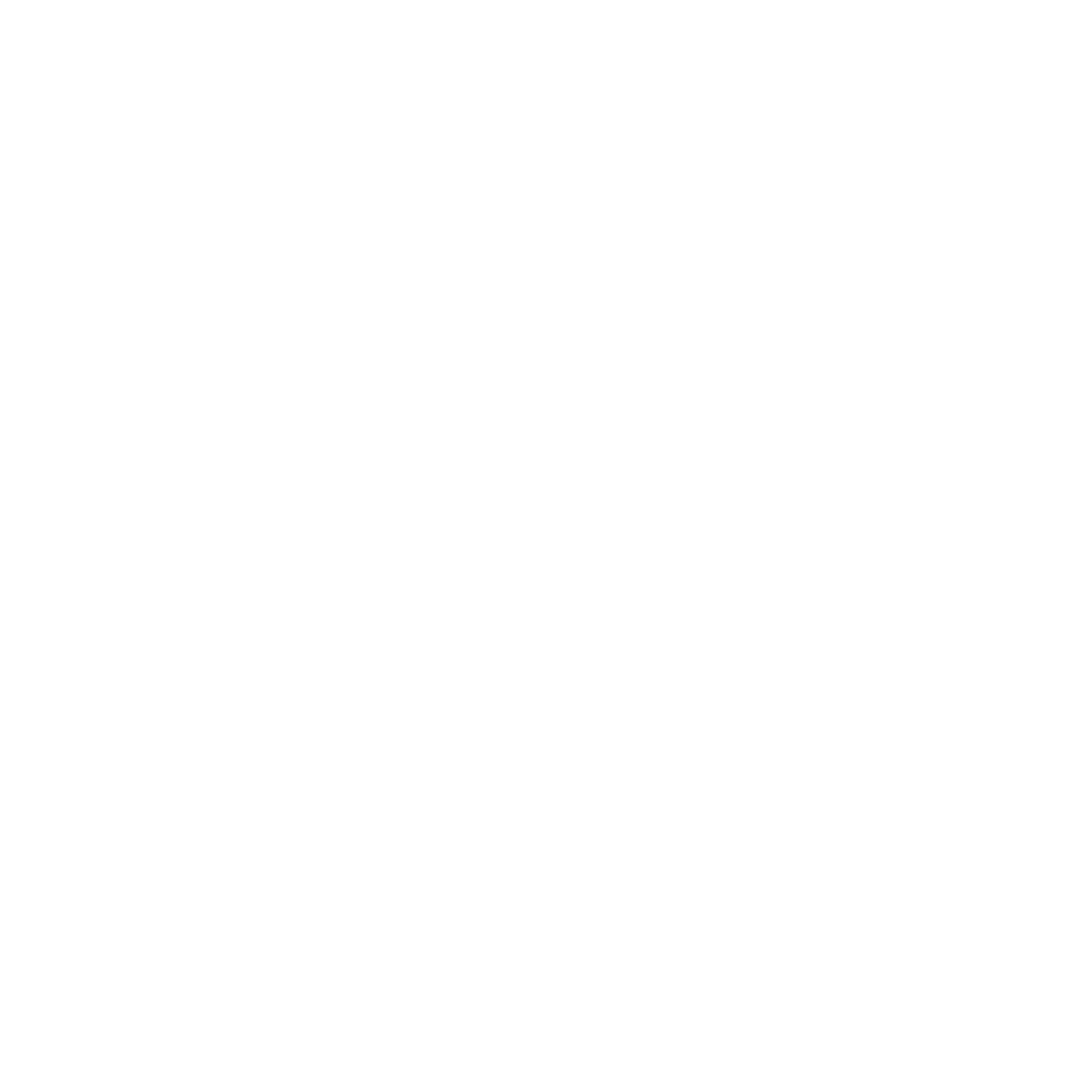 A high-contrast black and white illustration of a scallop shell with detailed ridges.