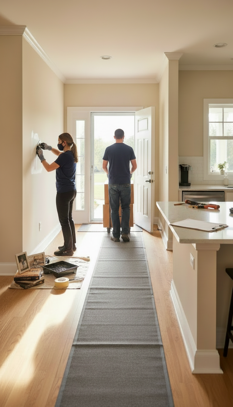 Light maintenance work and decluttering services performed by Pentalow Property Services employees.