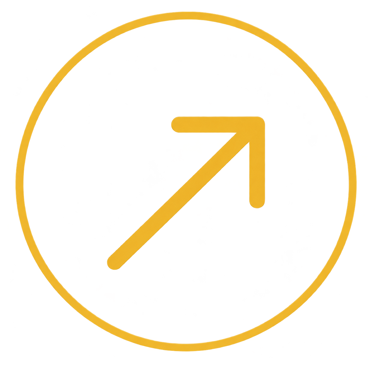 Gold clock with an upward arrow indicating the time is around 7:00.