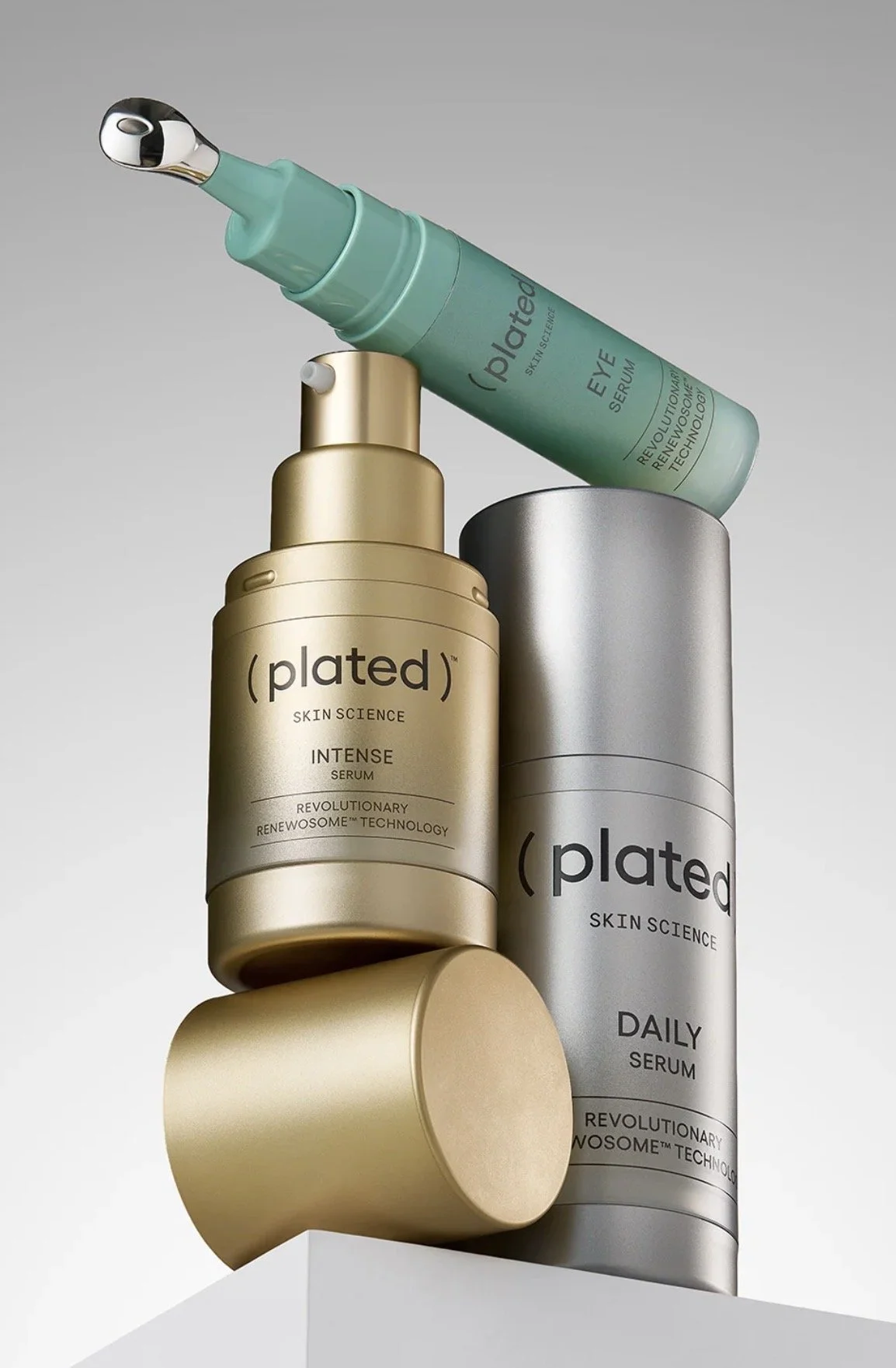 Plated Skin Science serums and eye treatment, professional skincare available in Santa Cruz