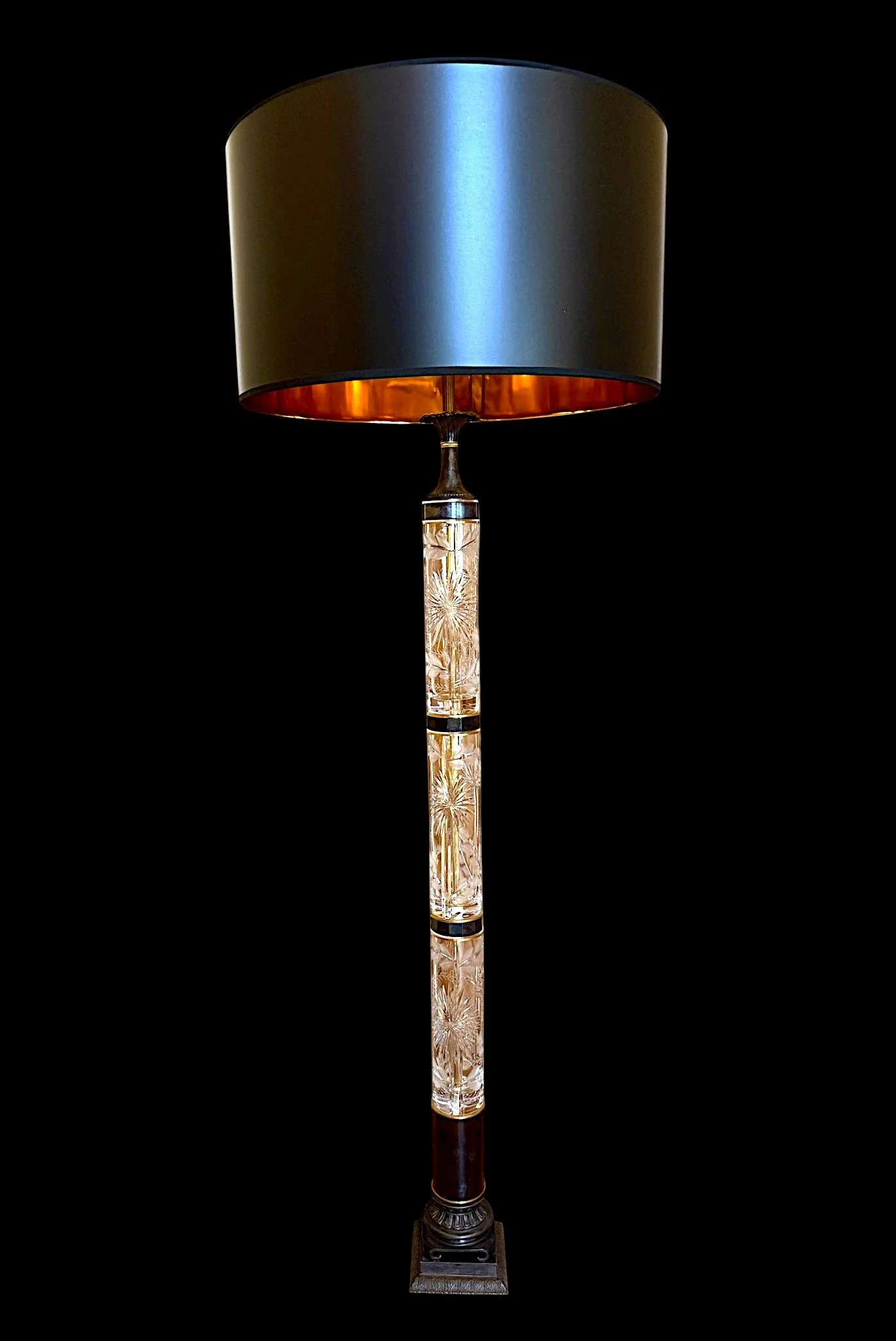 Dresden Crystal Cylinder Floor Lamp