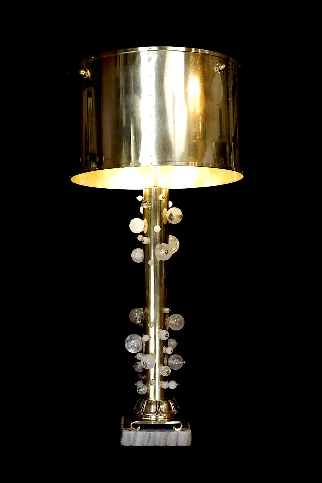 Quartz Bubbles And Raw Brass