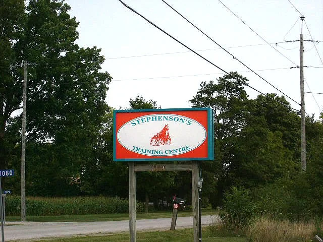 Sign for Stephenson's Training Centre.