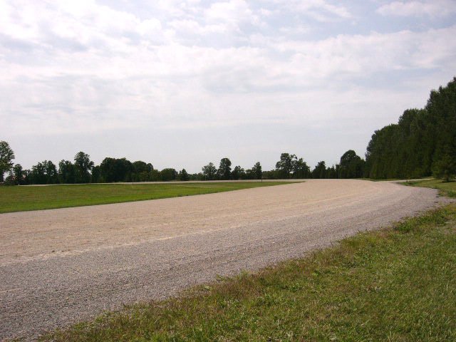 A well maintained race horse training track at Stephenson's Training Centre.