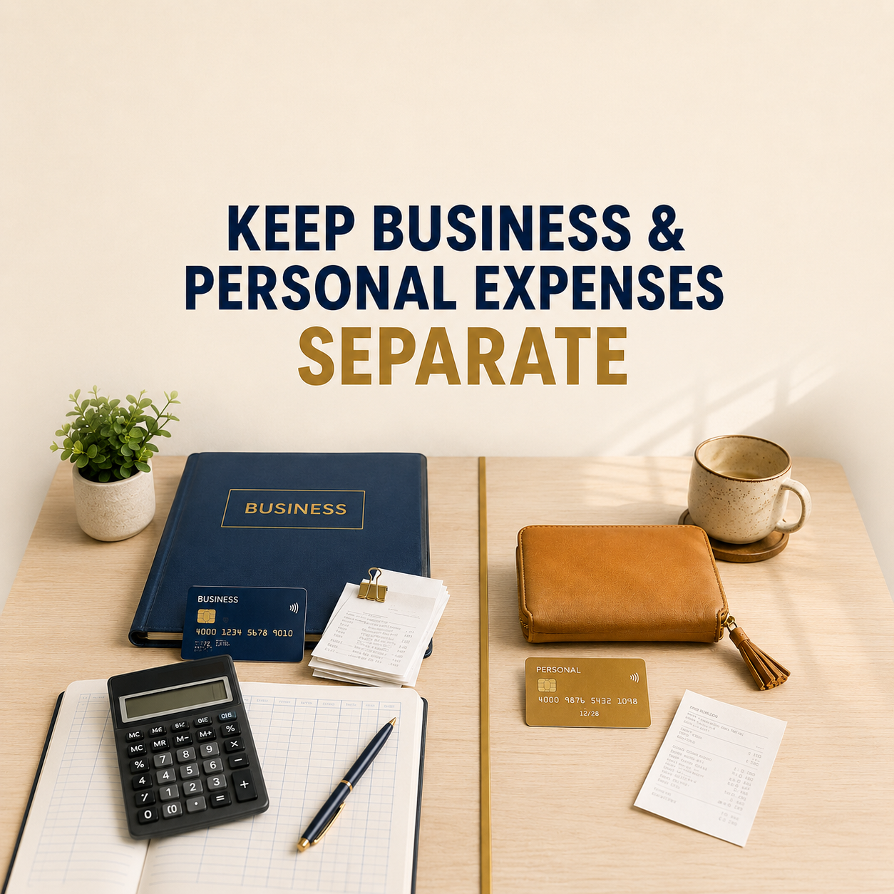 Keep Business and Personal Expenses Separate 