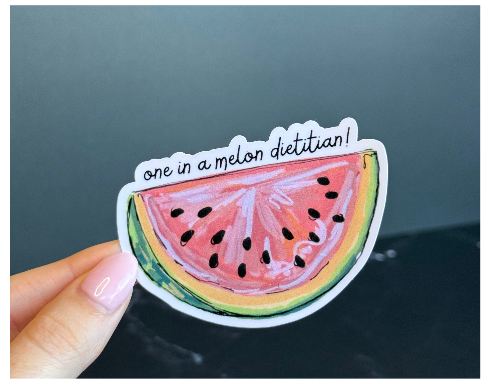 One in a Melon Dietitian Vinyl Sticker