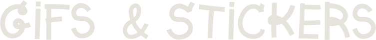 Text reading 'GIFs & Stickers' in white on a black background.