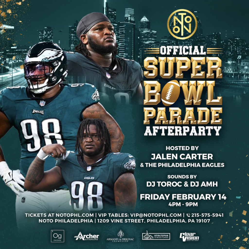 Jalen Carter Super Bowl Parade Afterparty