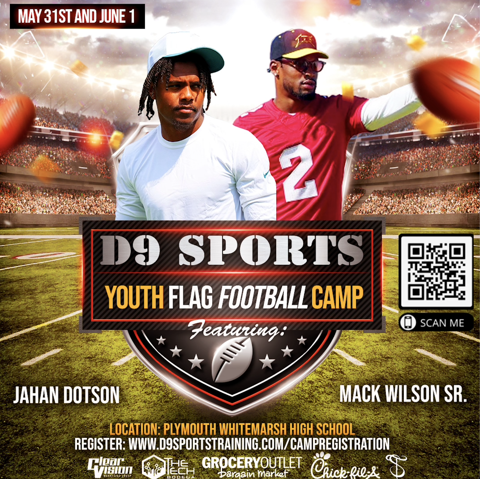 Jahan Dotson X D9 Flag Football Camp