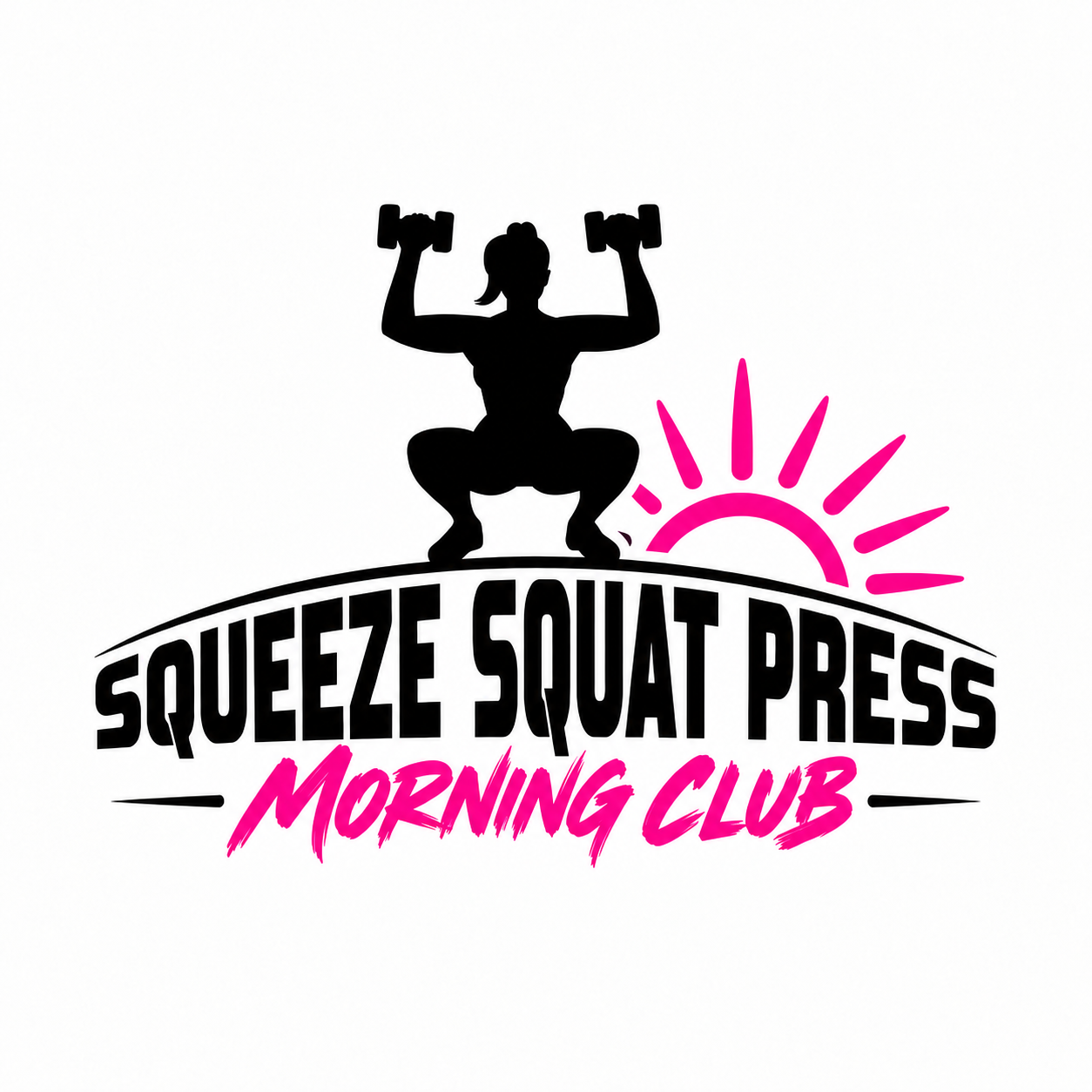 Squeeze Squat Press Morning Club – live online 45-minute fitness classes every Monday, Wednesday and Friday at 6am, featuring low-impact, full-body workouts from home