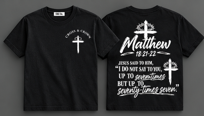 Pure Cotton Unisex T-Shirt Matthew 70x7 Dark Garments
