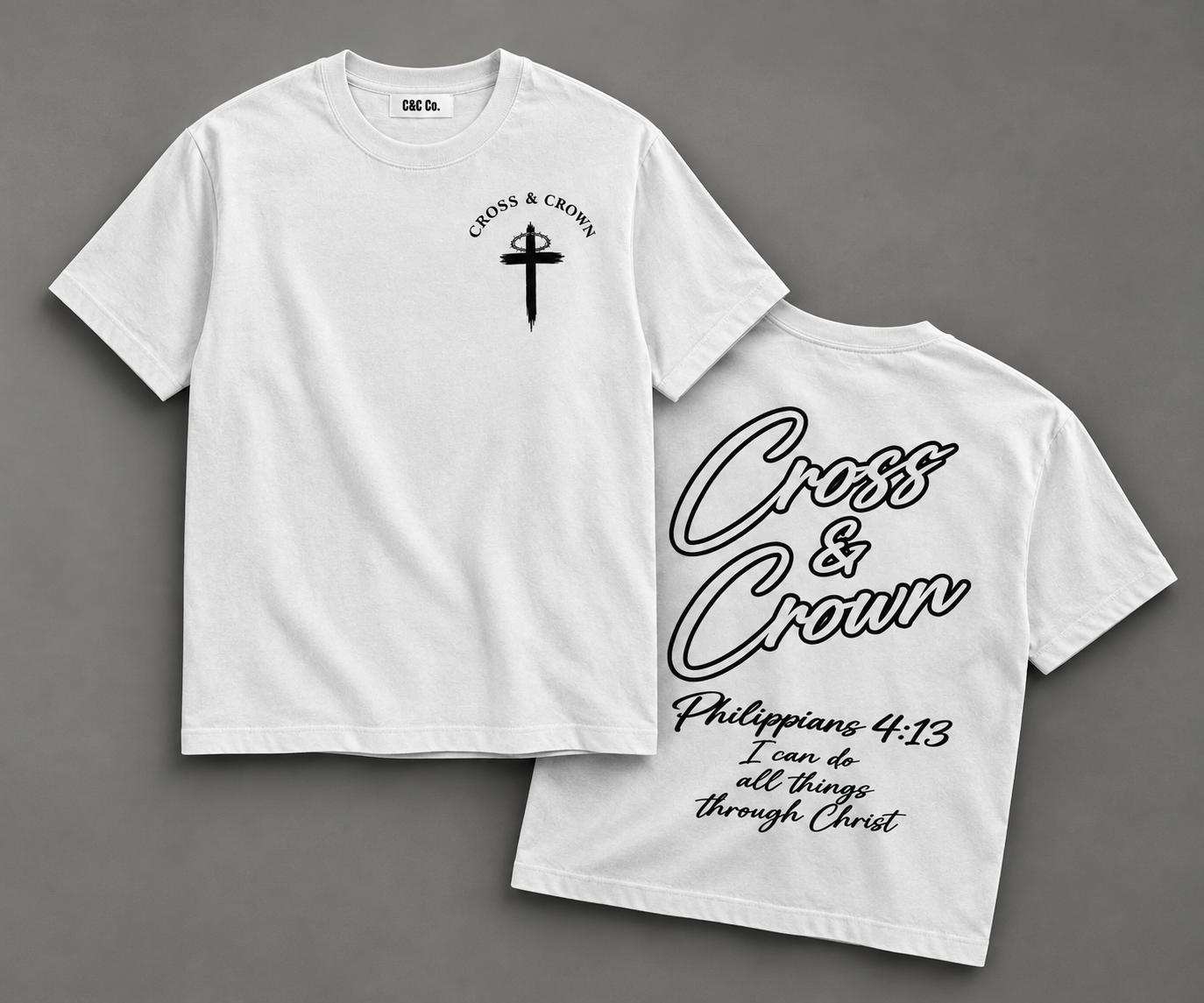 Pure Cotton Unisex T-Shirt Philippians 4:13 Light Garments