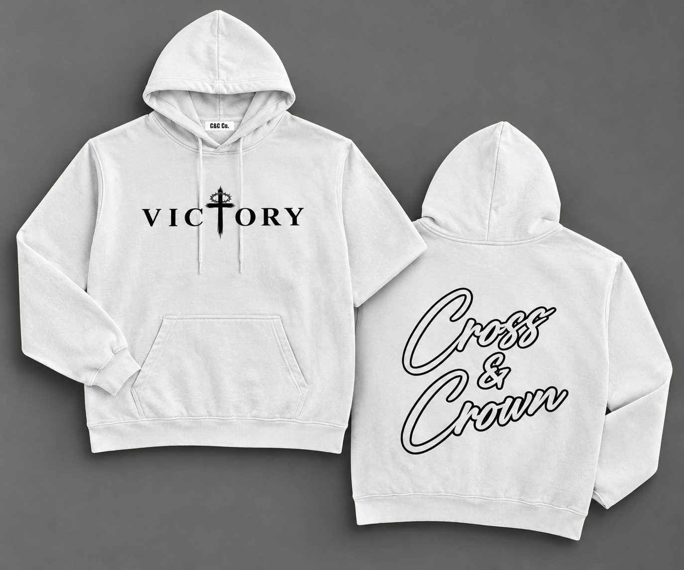 Relaxed Fit Hoodie White Victory
