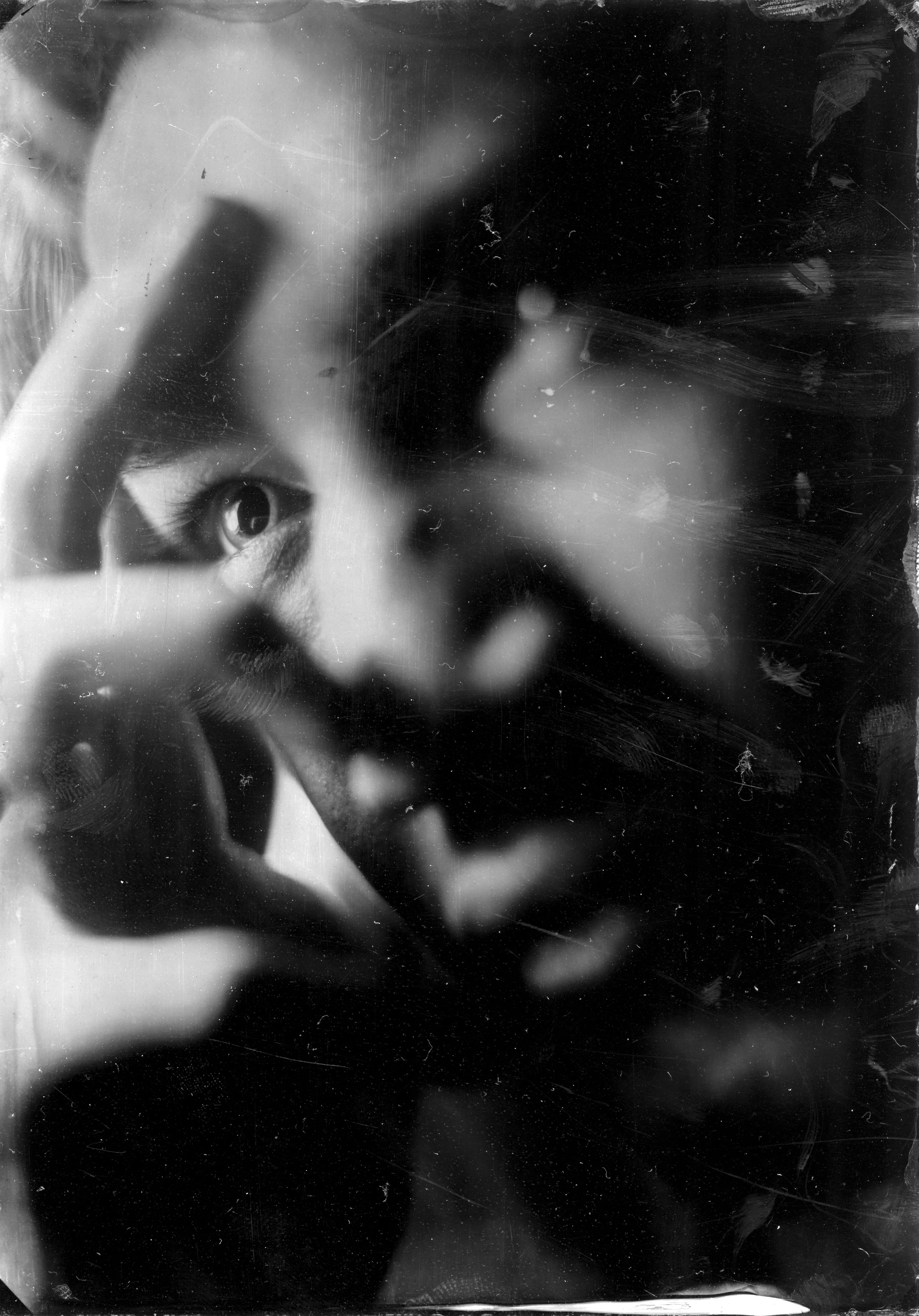 Carlos Sanchez photographed on Tin Type