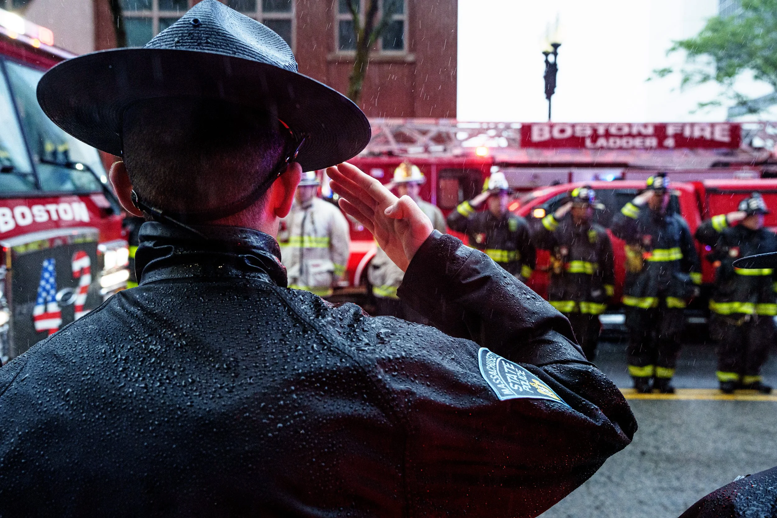 A dignified transfer was held last night for Boston firefighter Robert "Bobby" Kilduff Jr. after he lost his life in a house fire on Saturday night.
The third generation Boston firefighter and former Marine was remembered as the "heart of the firehou