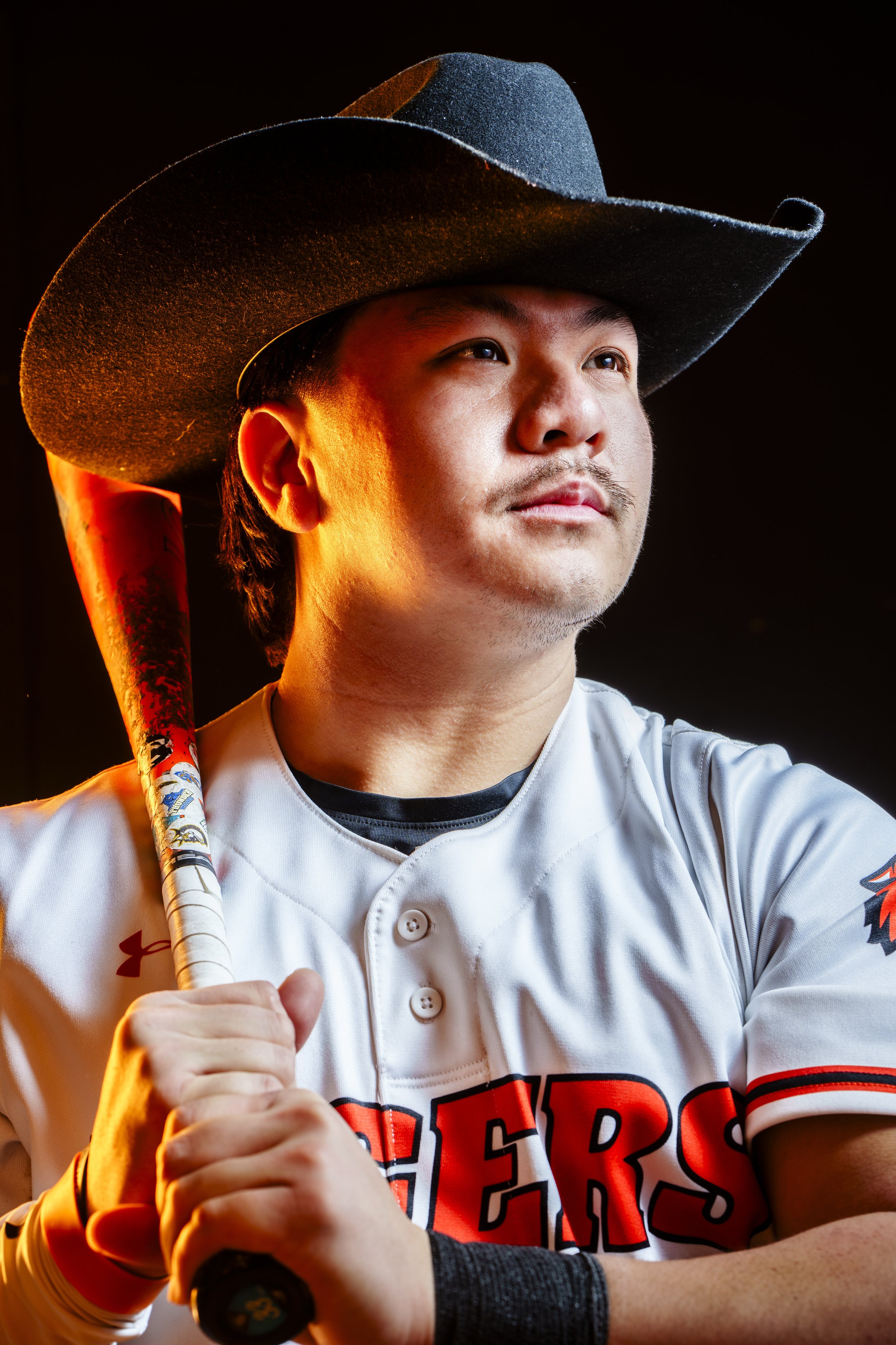 Connor Nguyen, a player for the Rochester Institute of Technology baseball team, poses for a portrait on Sunday, March 1, 2026.