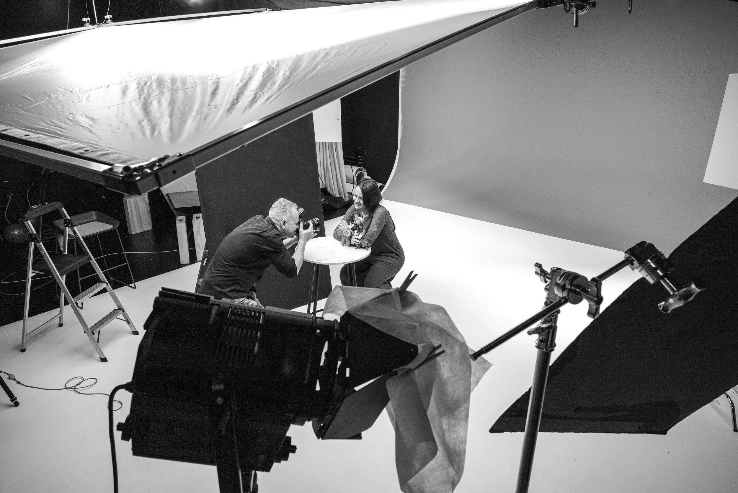 Scott Hamilton takes photos of an RIT student for the RIT National campaign January 30, 2026