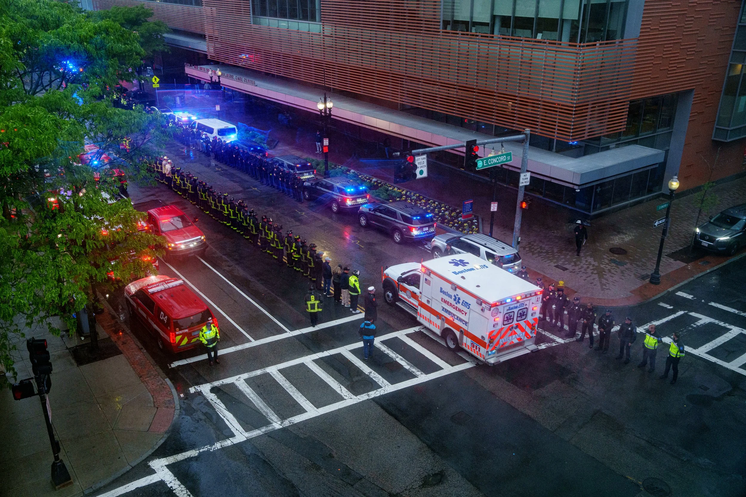A dignified transfer was held last night for Boston firefighter Robert "Bobby" Kilduff Jr. after he lost his life in a house fire on Saturday night.
The third generation Boston firefighter and former Marine was remembered as the "heart of the firehou