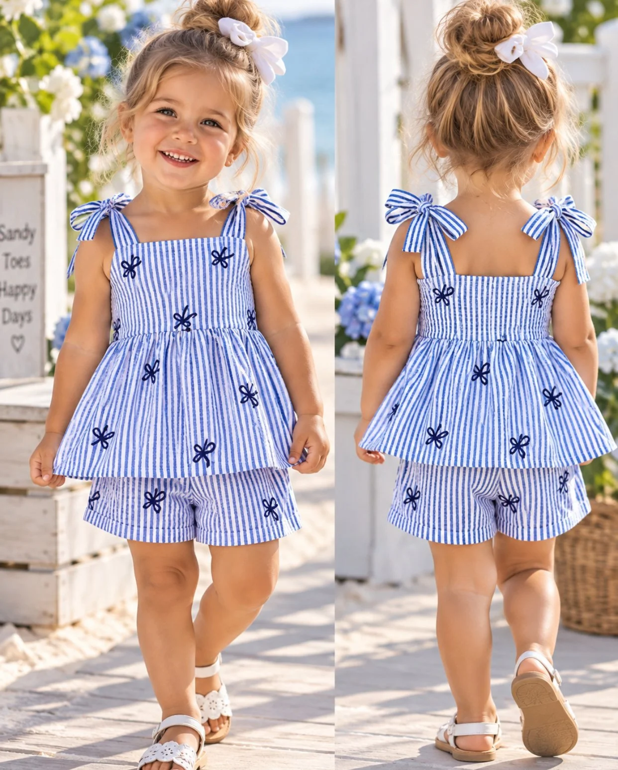 Summer Bow Short Set