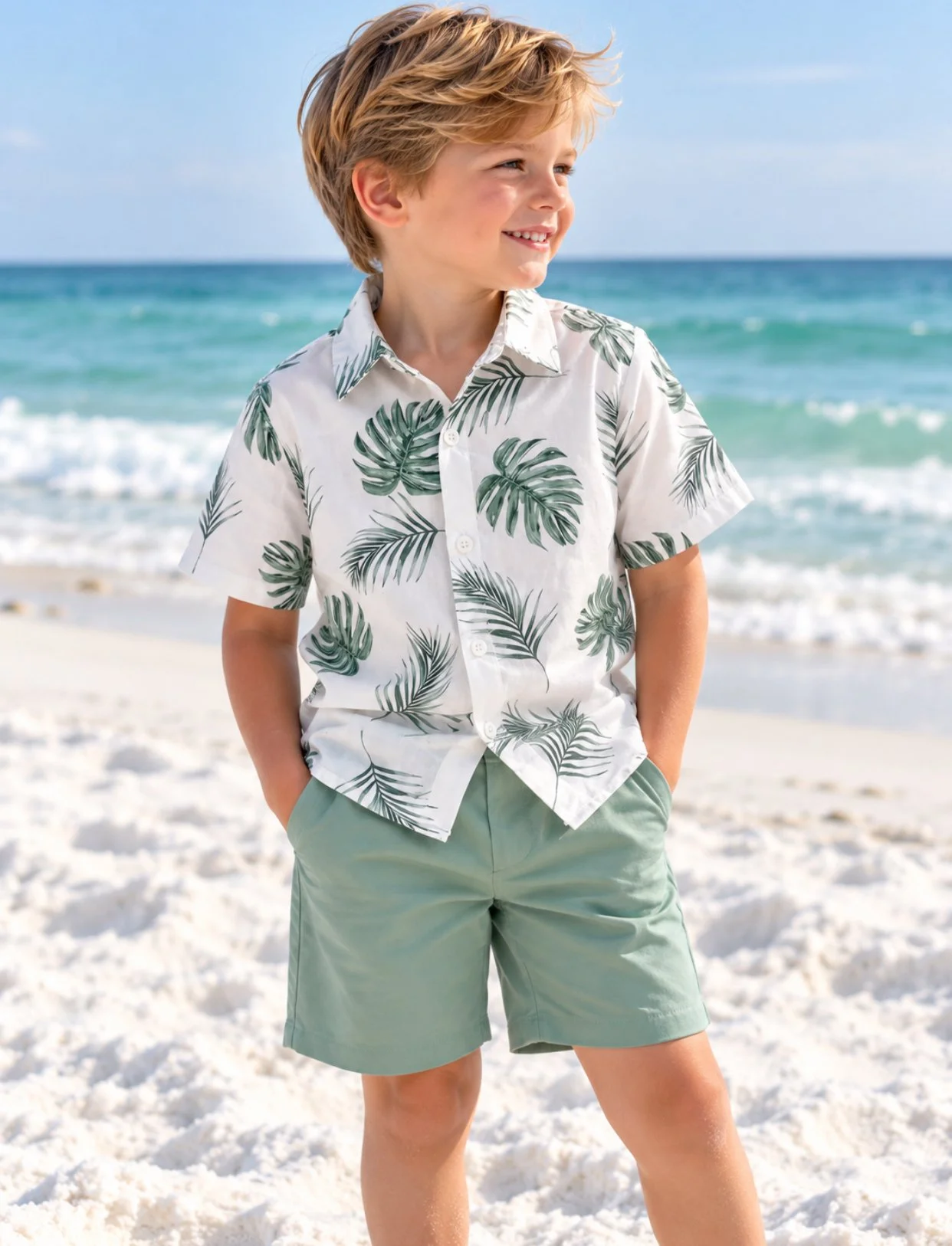 Boys Hawaiian Short Set