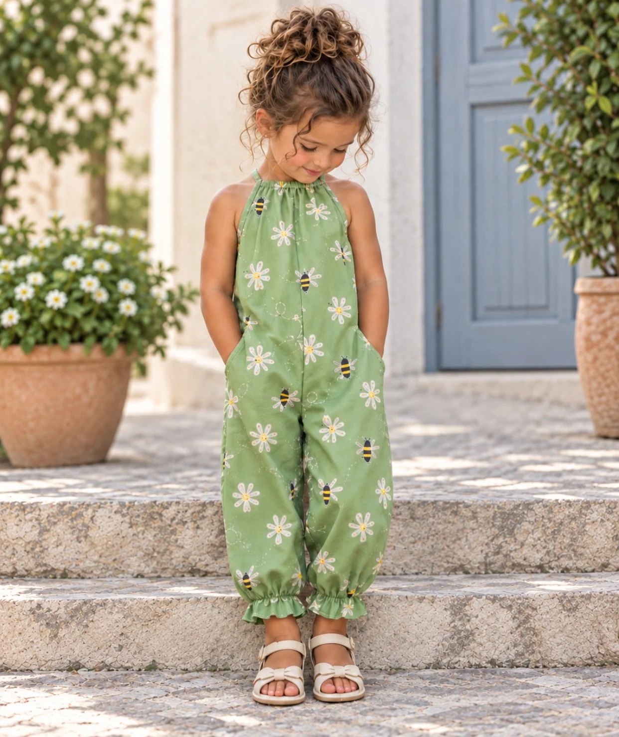 Girl's Bumble Bee Adventure Romper