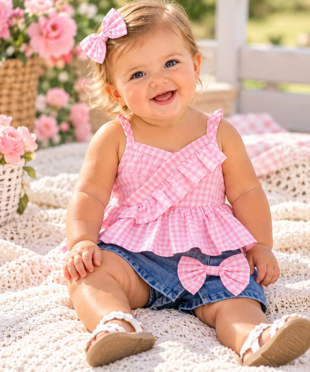 Gingham Sunshine Skort Set