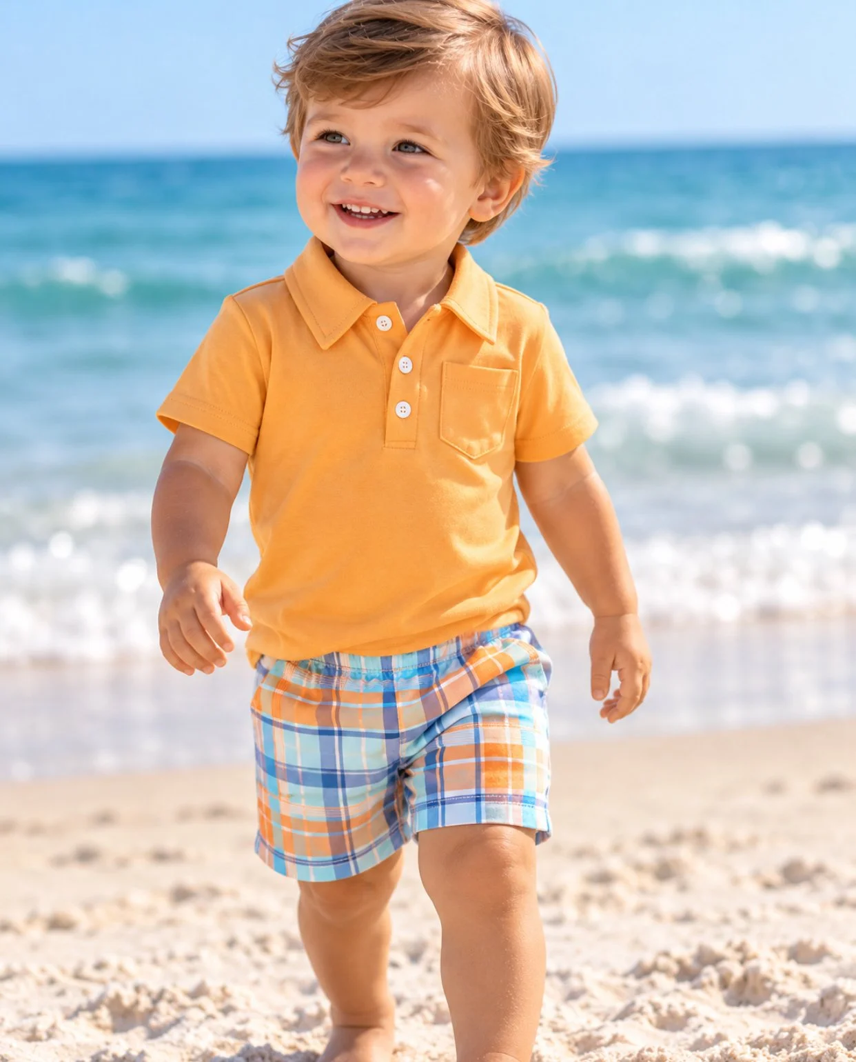 Sunny Days Plaid Shorts Set