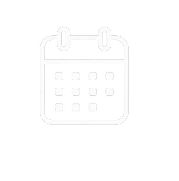 Neon icon of a calendar with a dark background
