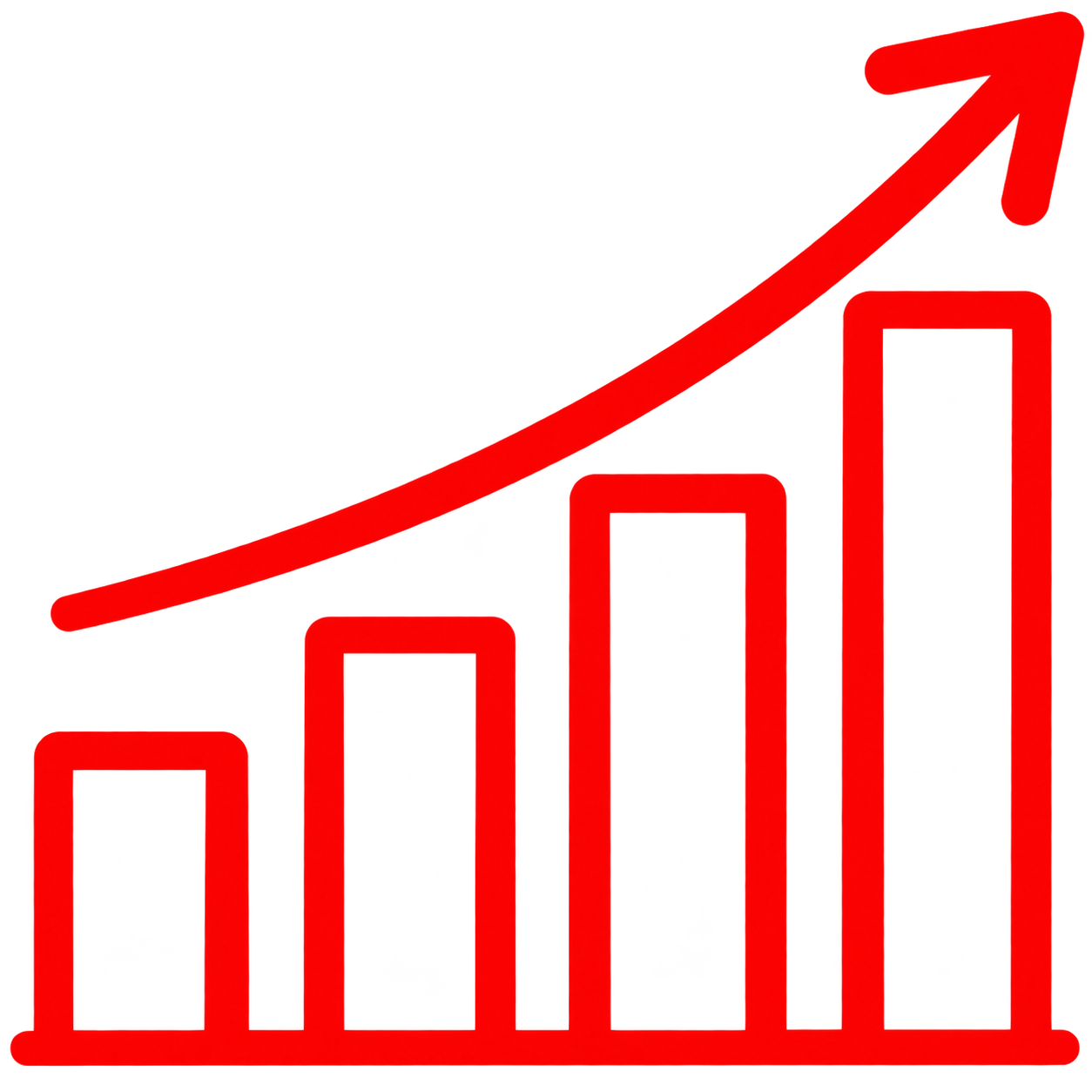 A red arrow pointing upward against a black background.