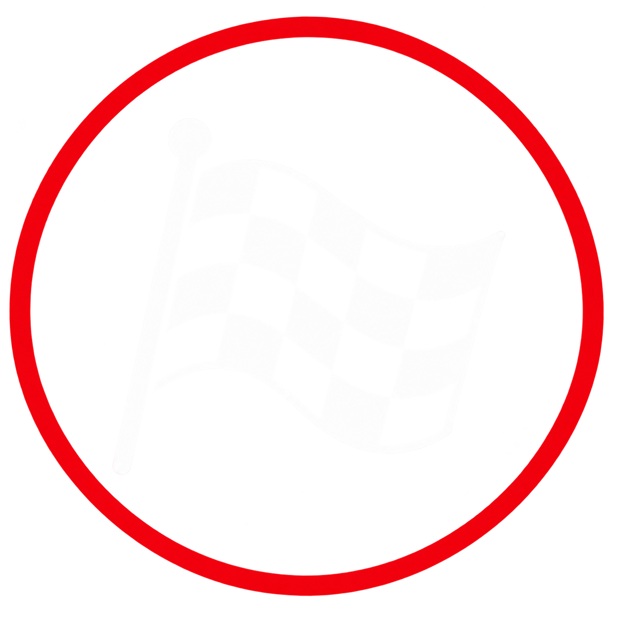 White flag on a pole inside a red circle with a slash, indicating no or prohibition.