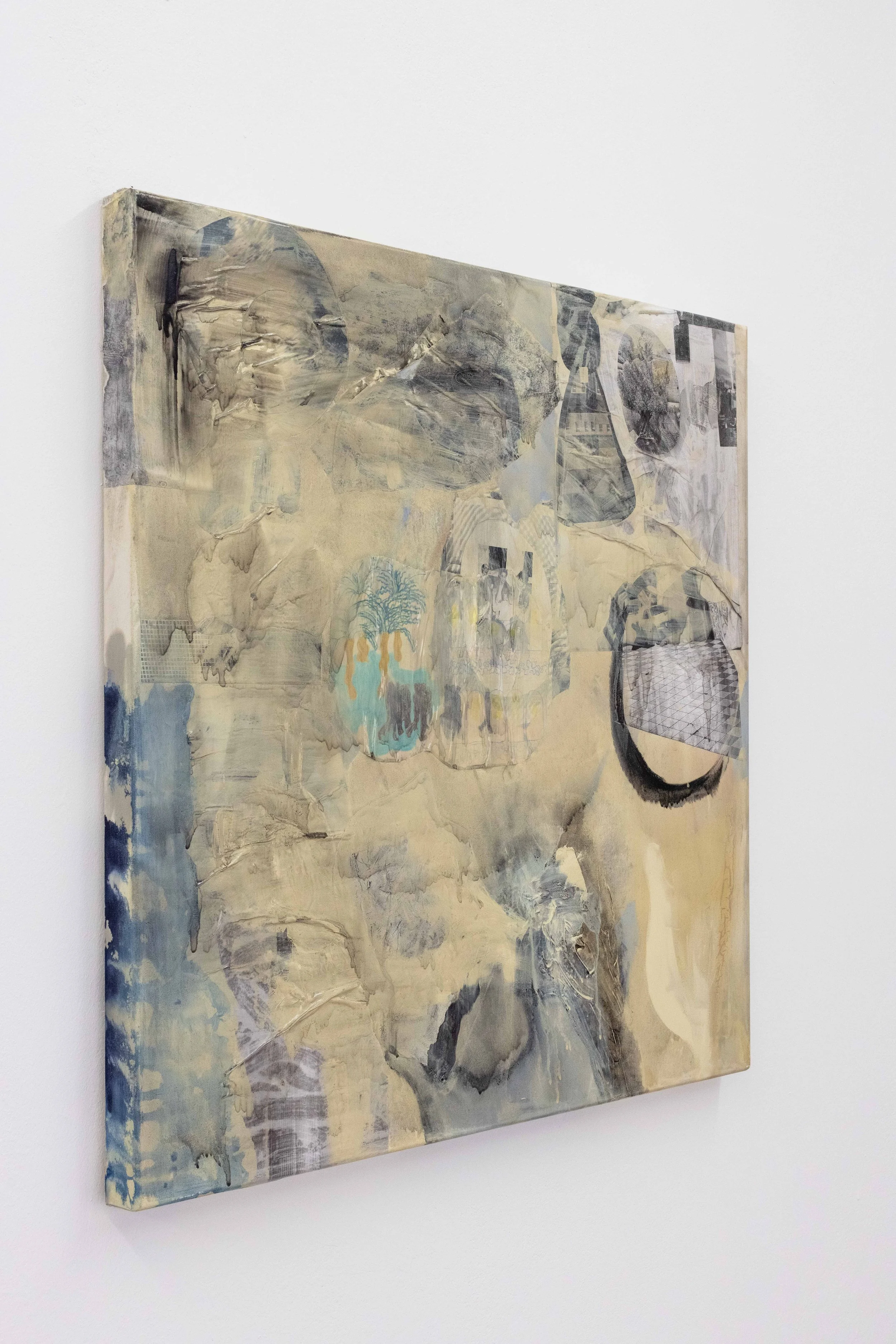 "Unter der Haut der Erinnerung", 80x80cm, 2025, after the butcher © moritz haase