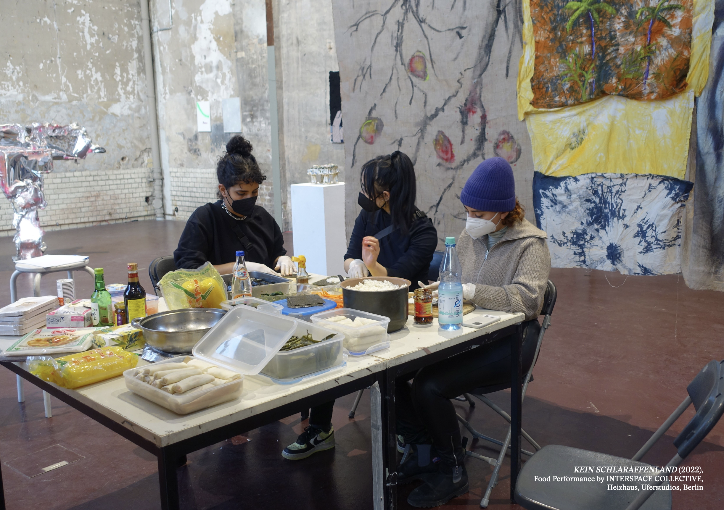 "kein schlaraffenland", collective work by Interspace Collective, Uferhallen, 2022
