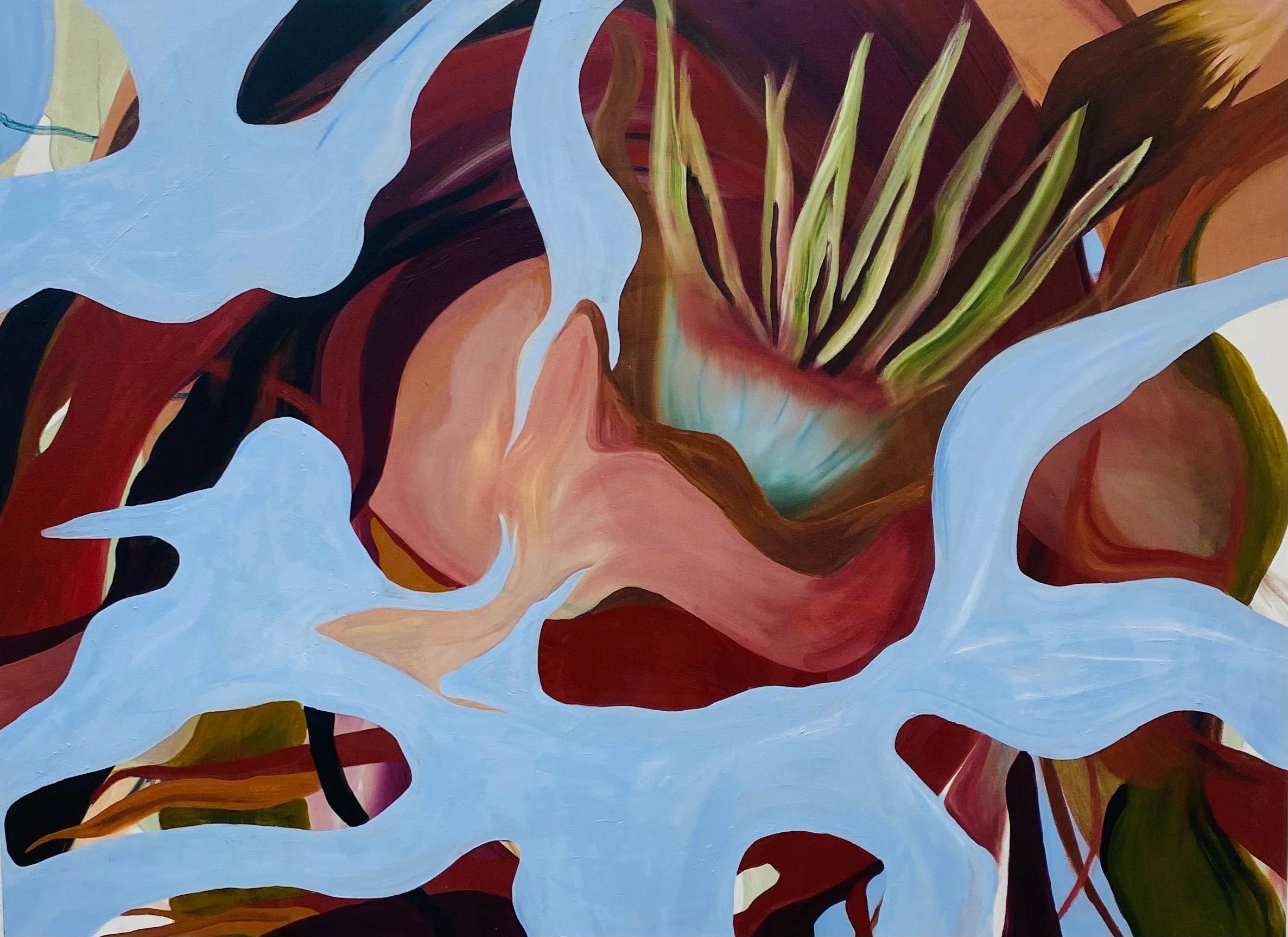 "your father is a flower too", painting 100x70cm, galerie grisebach, 2022