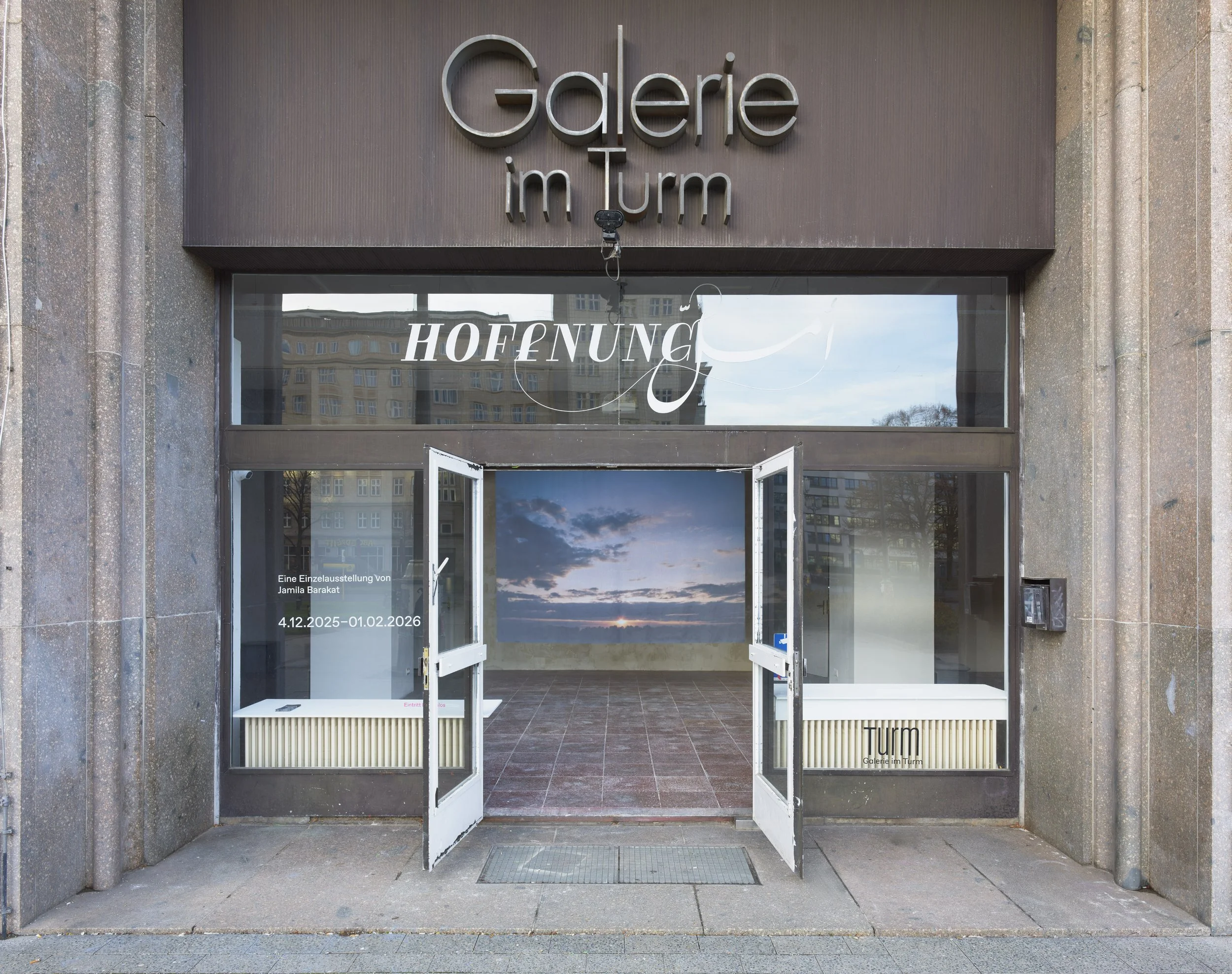 solo exhibition "Hoffnung أمل" at galerie im turm, berlin, 2025/26, curated by frances breden © eric tschernow