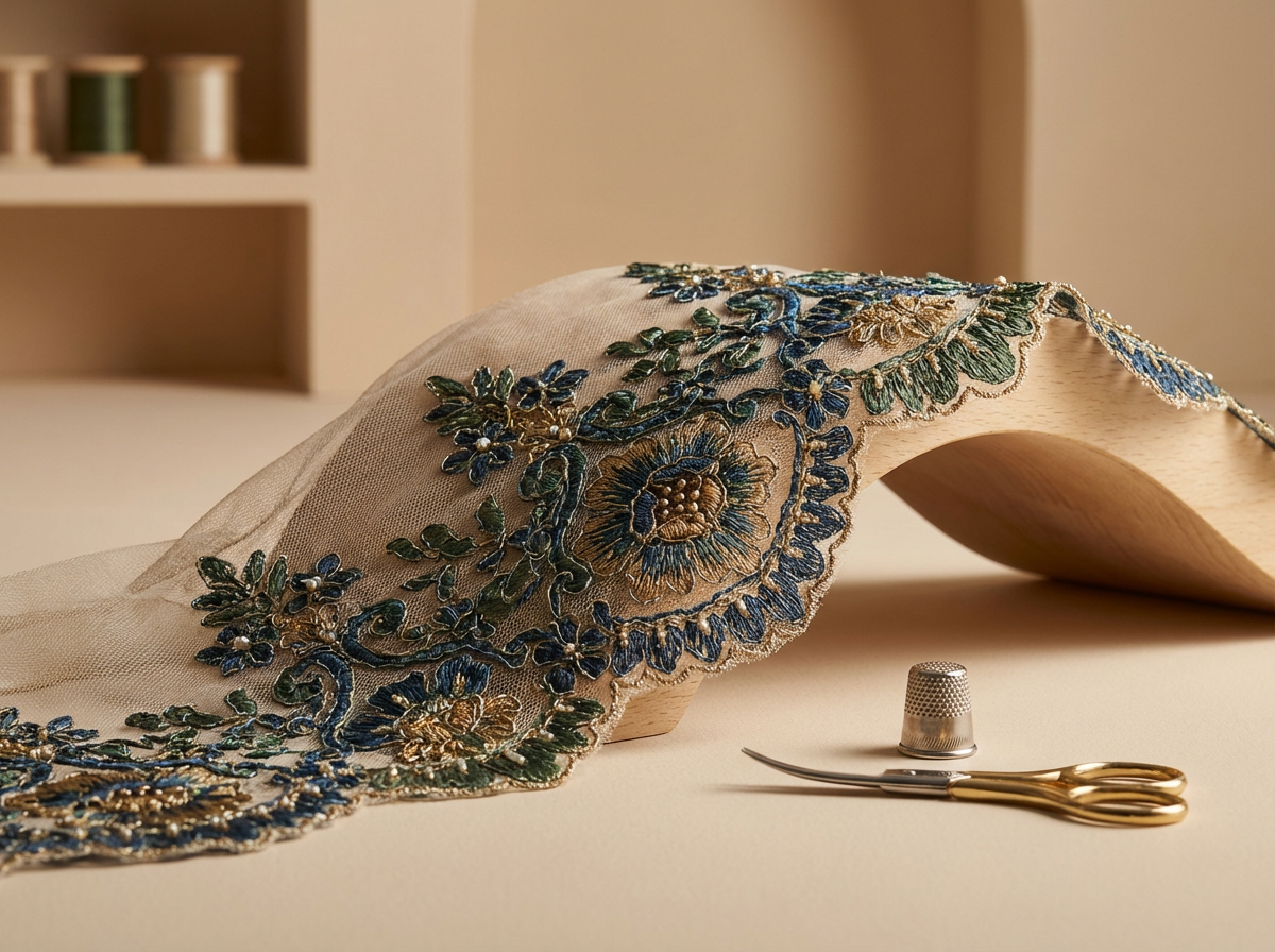 Embroidered Lace Fabric
