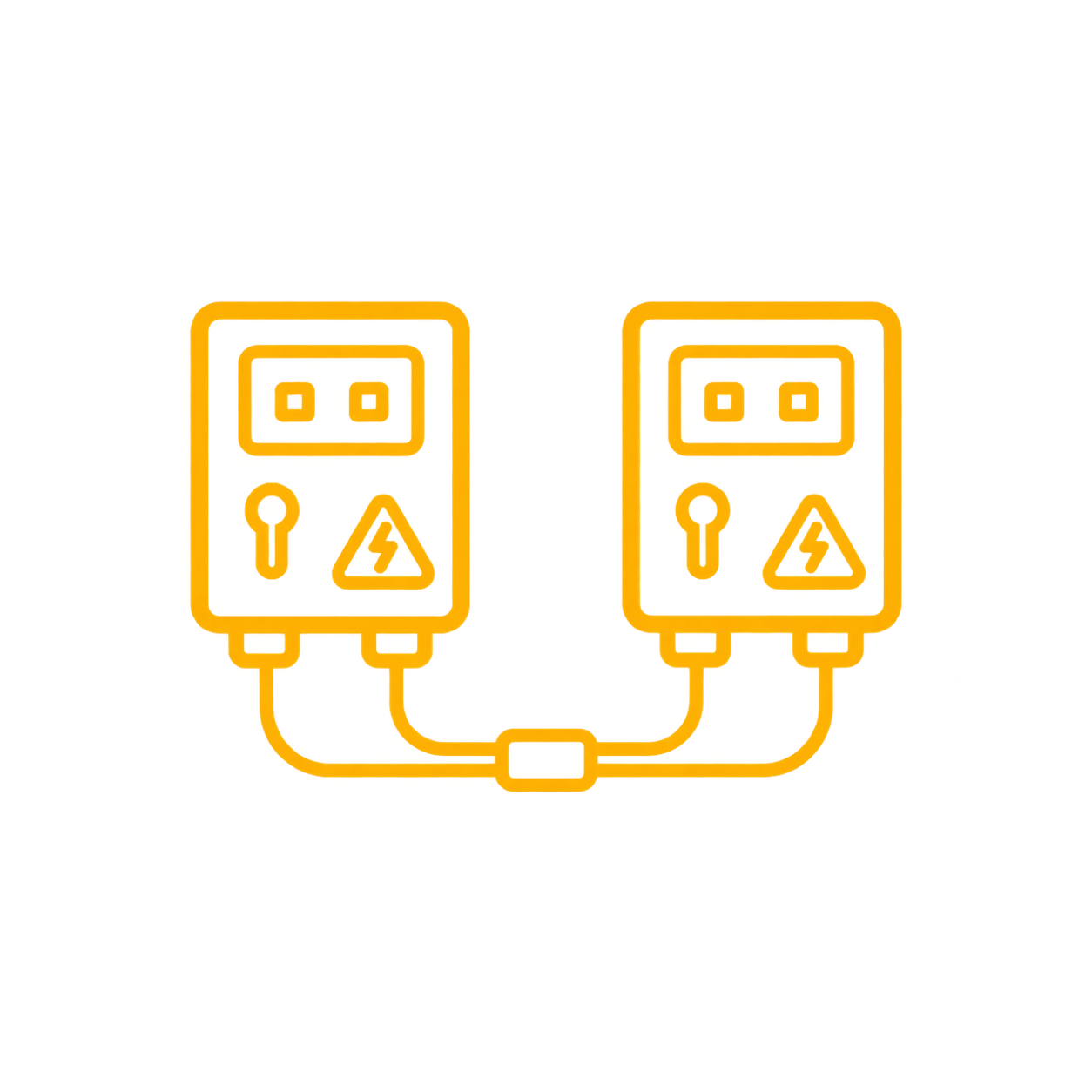 Diagram showing a network of interconnected power connectors or outlets.