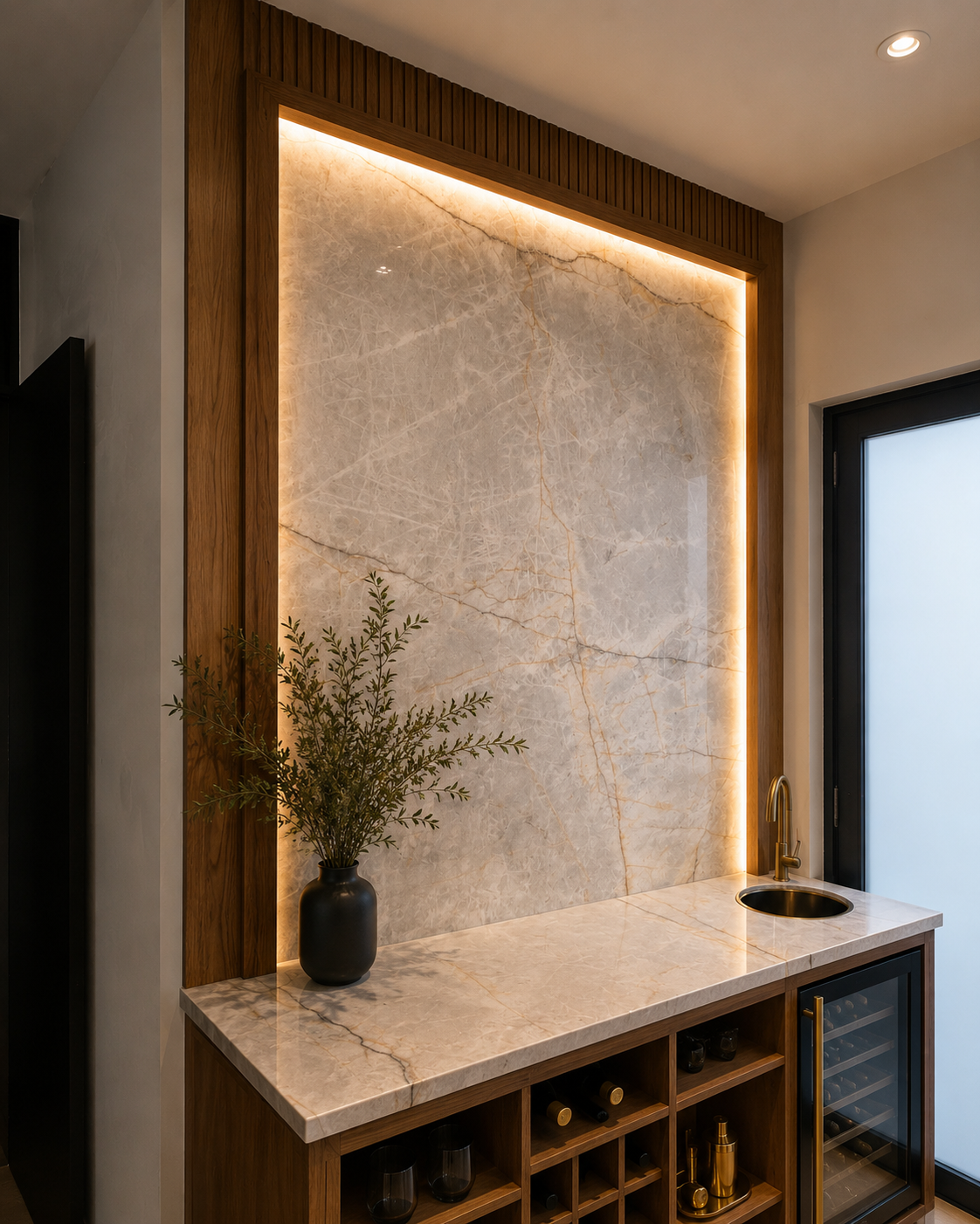 Custom home renovation in Frisco, TX featuring an upgraded interior with modern finishes and custom details.