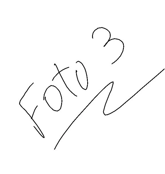 Dibujo con la palabra 'FOTO' escrita a mano y en cursiva.