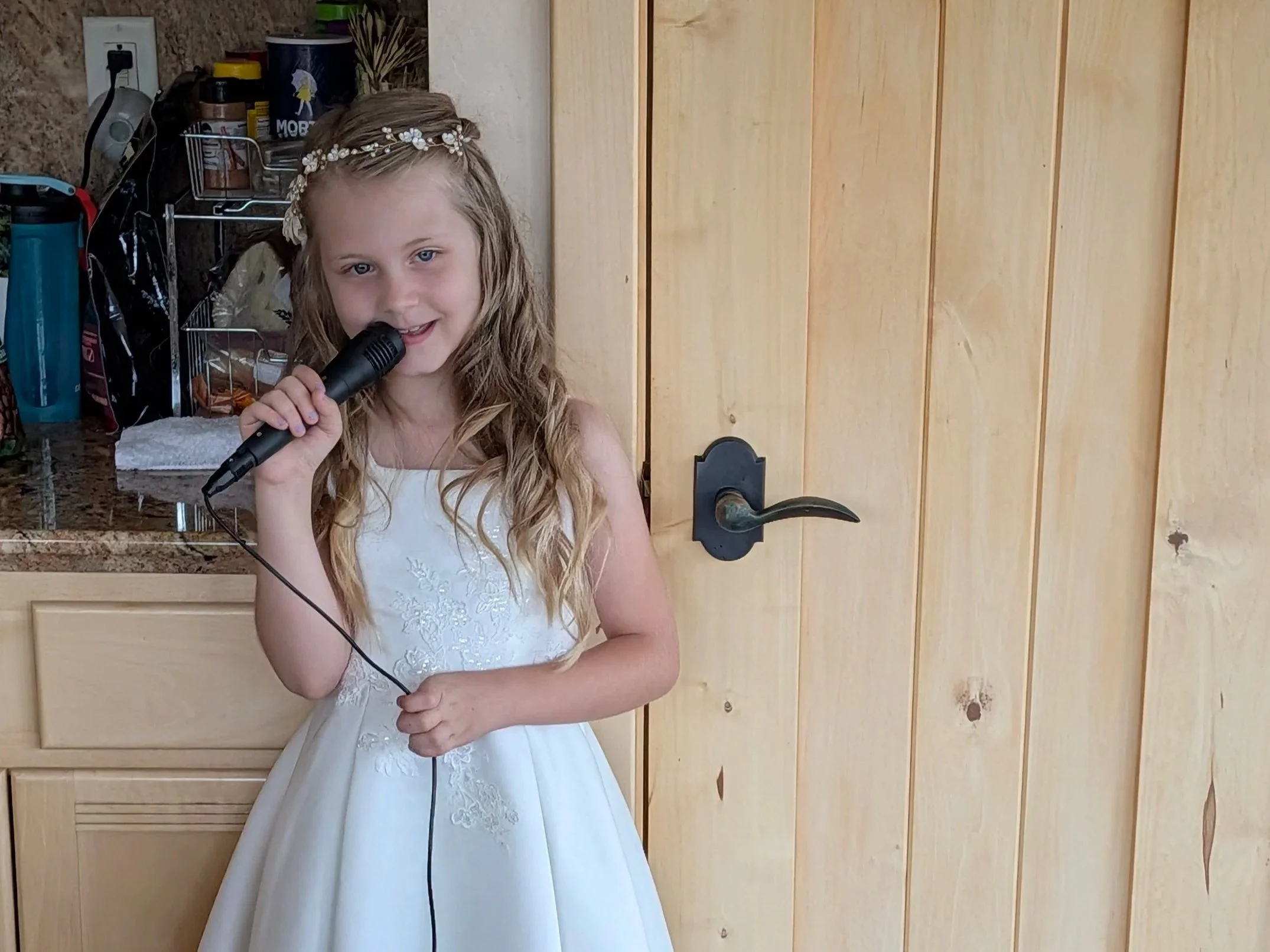Mazie really wanted to sing us a song...