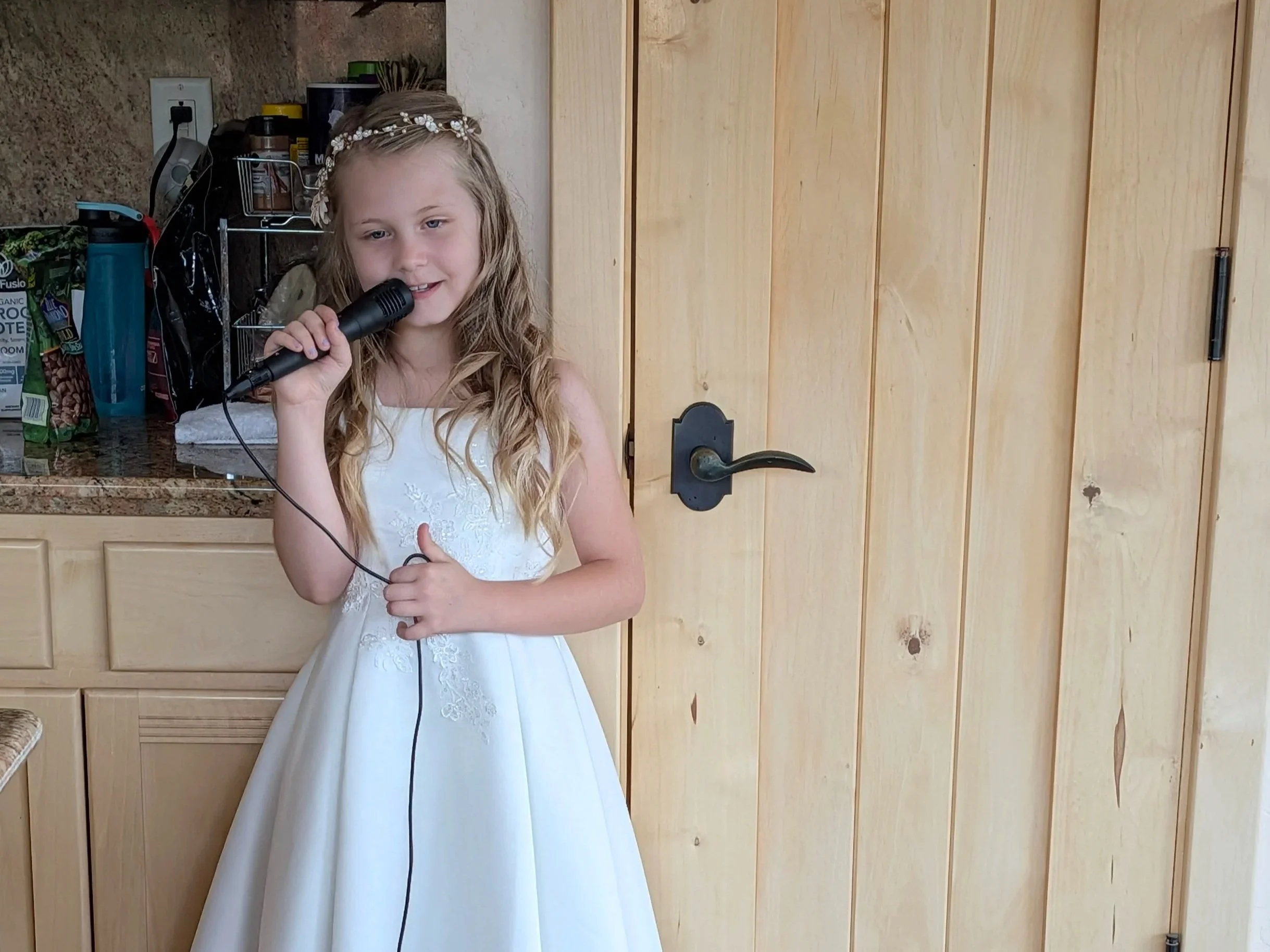 She was so nervous, but she did a good job!