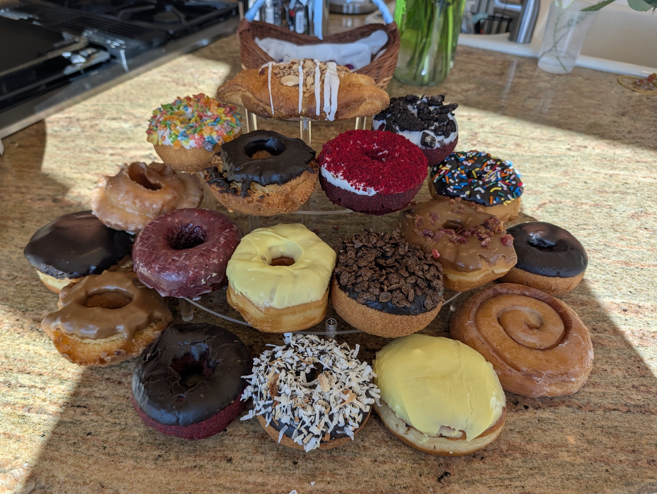 Donut cake for breakfast