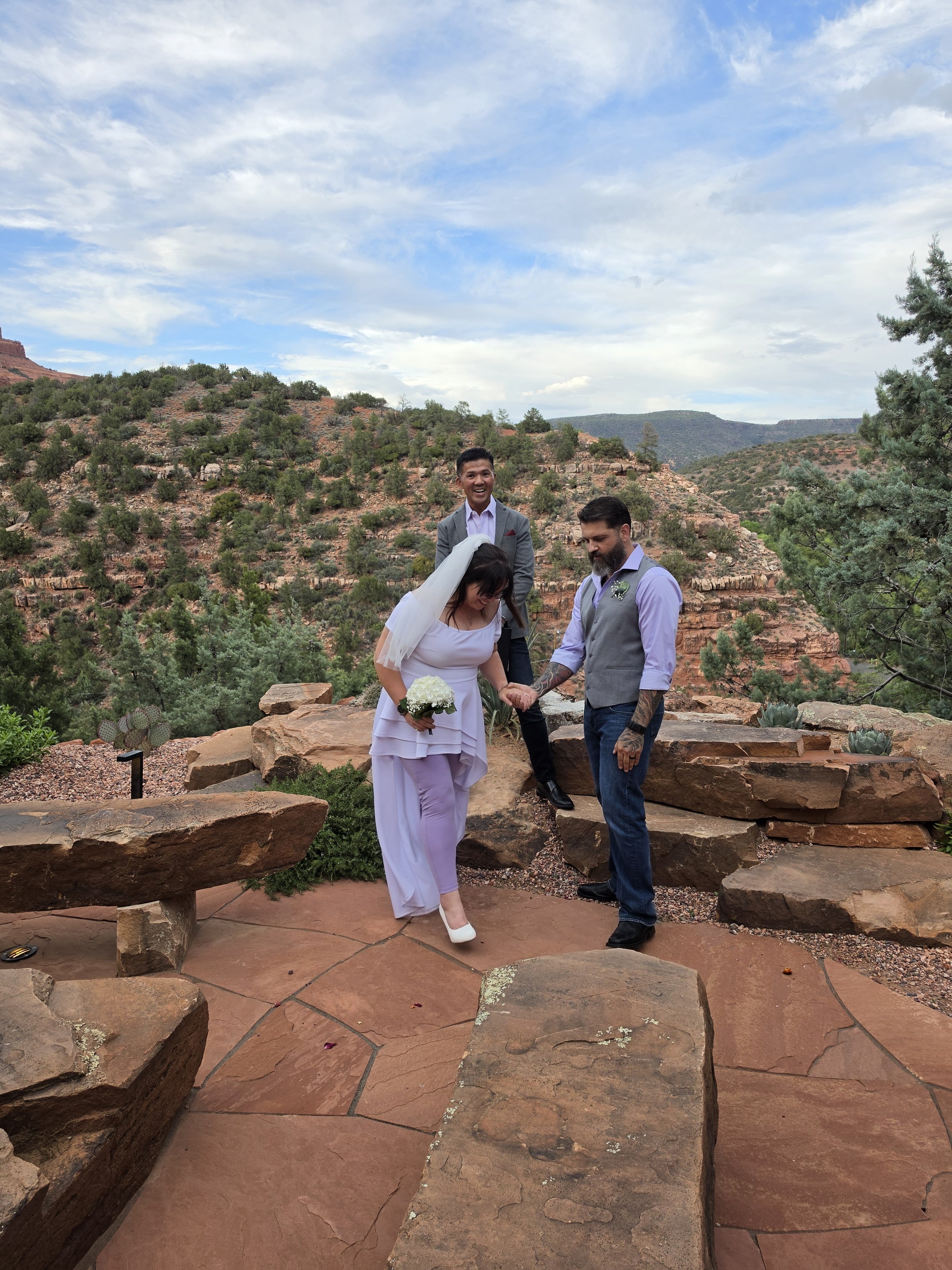 First few steps as a married couple