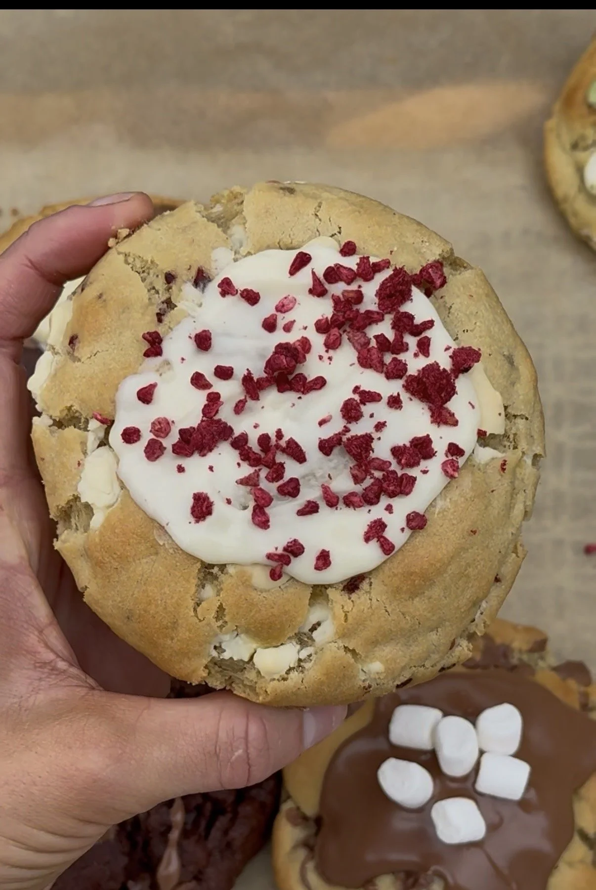 White Chocolate & Raspberry Cookie