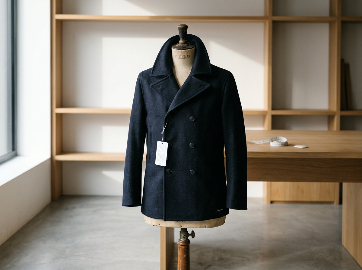 abrigo marinero clásico masculino. Stockman maniquíes. Pea coat