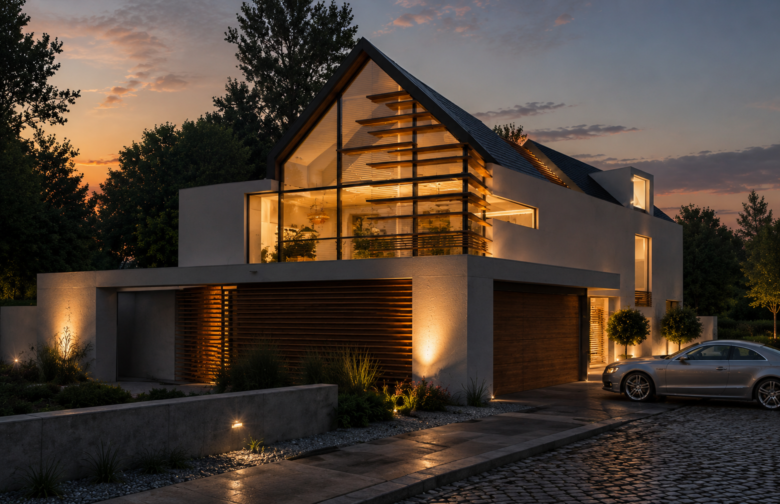 Modern house with dentist practice in Germany