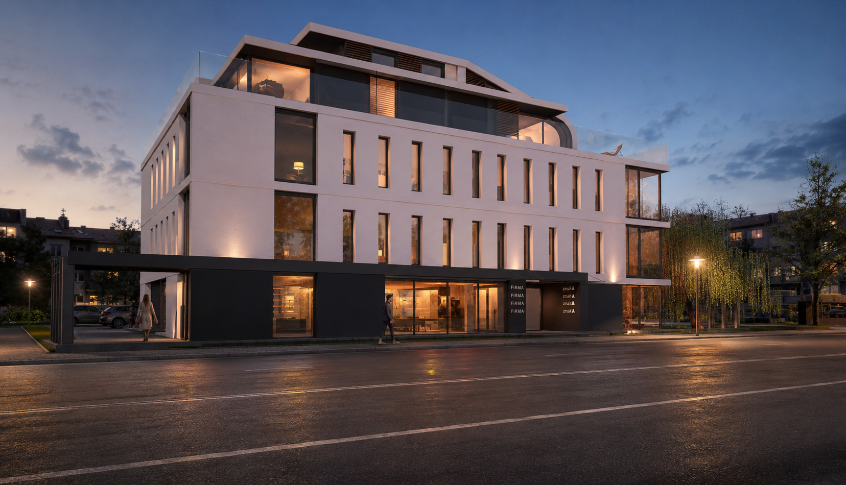 Modern multi-story building, Sochaczew Poland, Polska