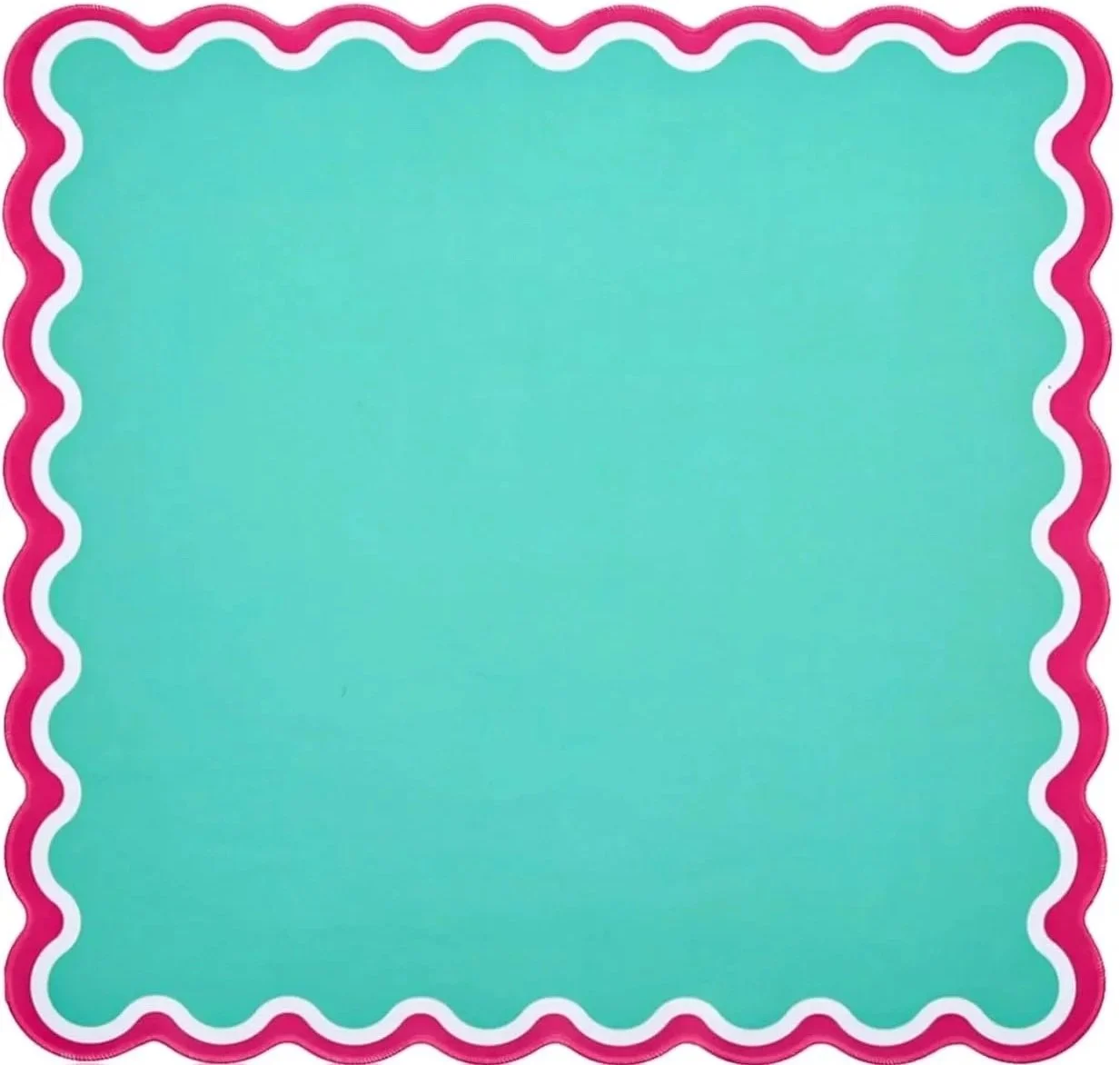 Colorful decorative border with a light blue center for writing or design.