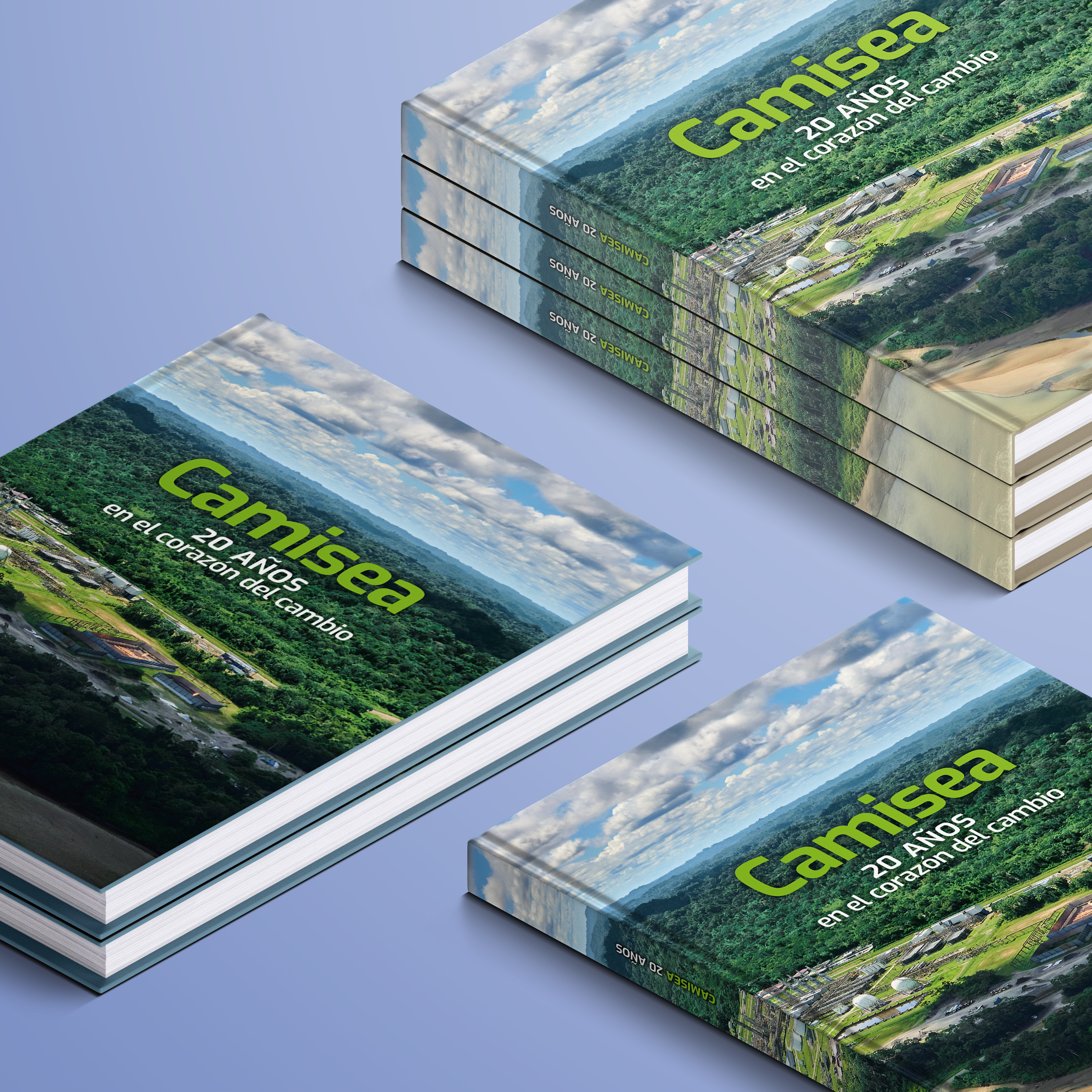 Ejemplares del libro Camisea: 20 años en el corazón del cambio.