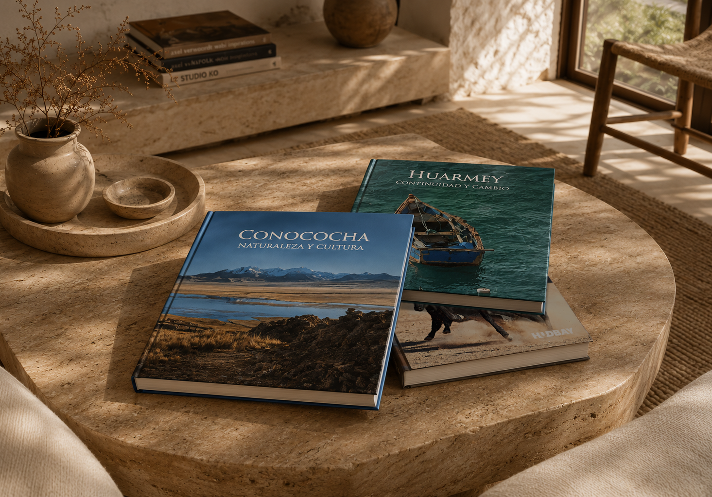 Libros Conococha: Naturaleza y Cultura y Huarmey: Continuidad y Cambio, proyectos de diseño editorial.